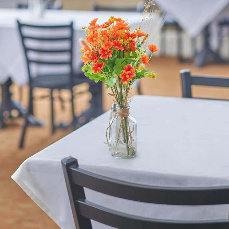 Flowers on Table at Simon's