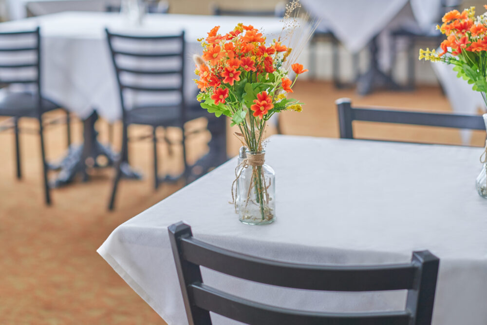 Flowers on Table at Simon's